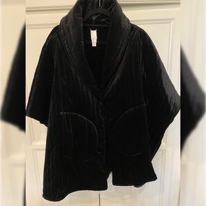 WYNNE LAYERS - BLACK VELVET PONCHO STYLE TOPPER